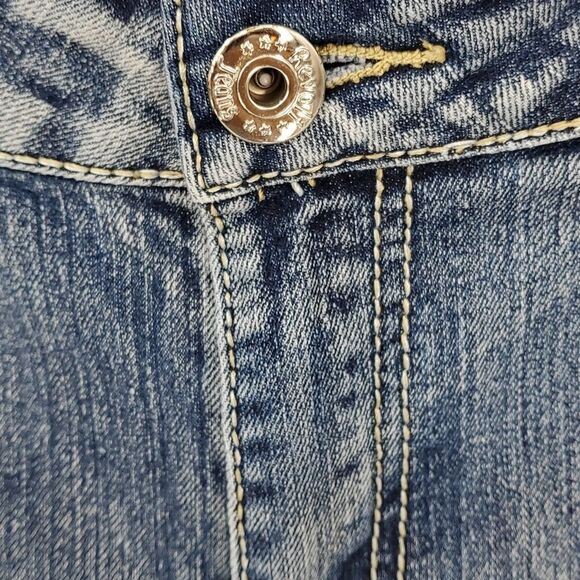 Revolt blue jeans, size 12, bling..Light distressed. Y2K Enbrodery. - Picture 5 of 11